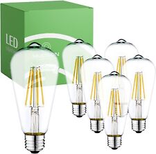 Hudson Vintage LED Edison Light Bulbs 60W (6 Pack)- E26/E27 Base 5000K Dimmable picture