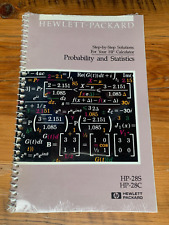 HP-28S HP-28C Hewlett Packard HP-28 Probability & Statistics Solutions 1988 Book picture
