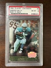 SCARCE 1994 Playoff Contenders Barry Sanders Emmitt Smith Back to Back #4 PSA 8 picture