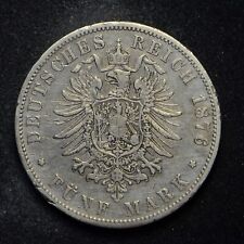 1876-B Germany 5 Mark Prussia .900 Silver (cn12854) picture