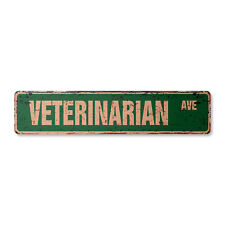 VETERINARIAN Vintage Street Sign Metal Plastic pet livestock animal doctor vet picture