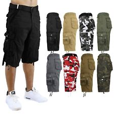 Mens Vintage Cargo Utility Shorts Includes belt Perfect for Camping and Hiking picture