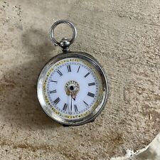 Antique Andre Mathey 0.935 Silver Pocket Watch for Parts Pocketwatch Vintage picture