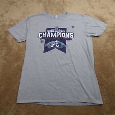 Atlanta Braves World Series Champions T Shirt L Gray 2021 picture