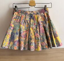 Vtg Natty 80’s 90’s Pastel Western Print Pleated Mini Camo Skirt Juniors Size XS picture