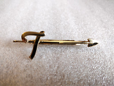 Vintage Hickok USA Initial Monogram T Arrow Tie Clip Bar Clasp picture