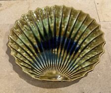 Vintage McCoy USA 901 Art Pottery Clamshell Multi Color Drip picture