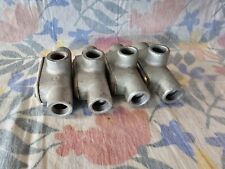 LOT OF 4 CROUSE HINDS T 27 T GALVANIZED CONDULET BODY CONDUIT FITTING picture