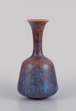 Gunnar Nylund , Rörstrand. Ceramic vase with a narrow neck in blue-violet glaze picture