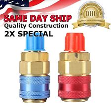 A/C R134a Quick Coupler Adapter Car High & Low Side HVAC SAE Male Flare Fitting picture
