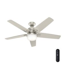 Hunter Fan 52 in Contemporary Matte Nickel Ceiling Fan with Light Kit and Remote picture