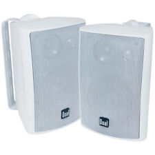 Dual 3-Way Wired Indoor/Outdoor White Speakers (PAIR) picture