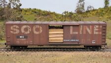 Wisconsin Central WC Custom Built/Weathered HO Scale 50' Woodchip Boxcar- Ex-Soo picture