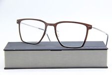 NEW LINDBERG NO 033/1077D CLEAR BROWN GUNMETAL AUTHENTIC EYEGLASSES 52-20 picture