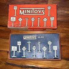 Antique MiniToys M92 Metal Street And Highway Markers Original Box picture