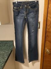 Blue Asphalt Jeans Size 3 Memphis Women’s Blue Denim Stitch Wet Seal New picture