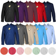 Men's Dress Shirt Formal Long Sleeve Button Up Classic Fit Pocket Dress Shirt picture