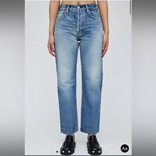 New Moussy Vintage Marilla Wide Straight Denim Jeans Light Blue picture