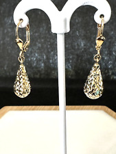14kt.yellow gold tear drop earrings , 2.0 grams. picture