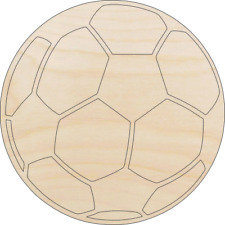 Soccer Ball - Laser Cut Wood Shape SPT306 picture