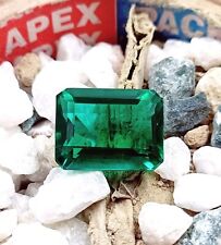 22 Ct Natural Zambia Green Emerald EGL Certified Emerald Cut Loose Gemstone KKE picture