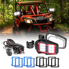 WEISEN Side Rear Mirror w/LED Lights Wire For Can Am Defender HD5/10 Pro-Fit Cab picture