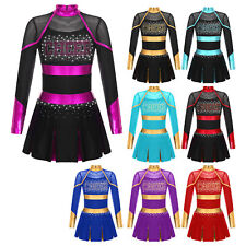 US Kids Cheer Leader Costume Girls Cheerleading Uniform Cosplay Fancy Dress Ups picture