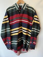 Vtg Nautical Long Sleeve Button Up Multicolor M picture