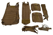 USMC Plate Carrier with Soft Inserts & Side Plate Pockets Coyote Size Medium picture