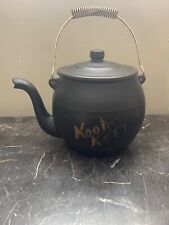 Original McCoy Pottery Kookie Kettle Cast Iron Tea Pot Look Black 12