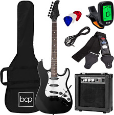 39In Full Size Beginner Electric Guitar Starter Kit W/Case, Strap, 10W Amp, Stri picture