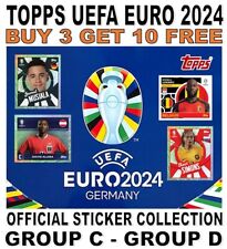 TOPPS EURO 2024 GERMANY STICKER COLLECTION - GROUP C - GROUP D  - ENGLAND WALES picture
