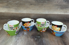 Kellogs Ceramic Cereal Bowls & Mugs Set Of 8 /4 Frosted Flakes & 4 Rice Crispies picture