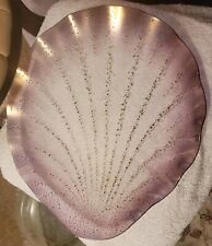 Vintage Mid-century Mod Crystalline Seashell Platter picture