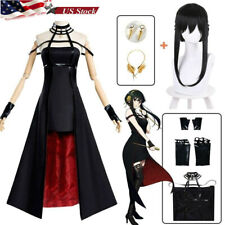 Anime Spy x Family Yor Forger Halloween Cosplay Costume Black Red Skirt Dress  picture