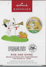 Hallmark Keepsake 2024 Peanuts Rise and Shine Beagle Scouts 50 Anniversary w/Pin picture
