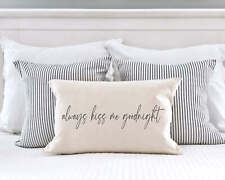 Always Kiss Me Goodnight Valentine's Day Pillow Cover 12x20 picture