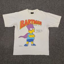 Vintage 1989 Bart Simpson Bartman Avenger of Evil Shirt LARGE Single Stitch picture