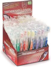 100 Bulk Wholesale Toothbrush Individually Wrapped Classic Medium Soft With Cap picture