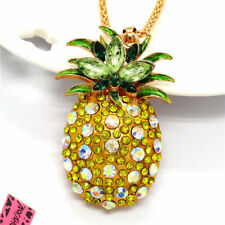 New Fashion Women Golden Crystal Rhinestone Pineapple Pendant Chain Necklace picture
