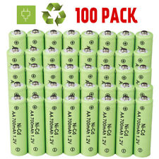 Lot 2-100Pack 700mAh AA Rechargeable NiCd Batteries 1.2v Ni-Cd for Garden Lights picture