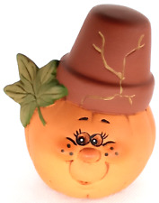 Halloween Anthropomorphic Pumpkin Jack O Lantern Figurine Vintage Holiday Decor picture