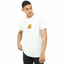 Official Garfield Mens Garfield Wave Embroidered T-Shirt White S - XXL picture