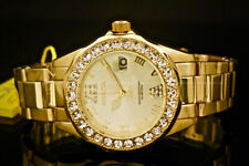 Invicta Women Pro Diver 18K Gold Plated Gold Dial Crystal Accent Bracelet Watch picture