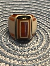 ANTIQUE CELLULOID HANDCRAFTED RING - By Craftsman Jerry Dodd  picture