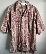 Columbia - Vintage Short Sleeve Button Up Shirt Mens Size XXL Red Cotton Pattern picture