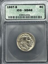1937 S BUFFALO NICKEL 5C ICG MS66 (2065410401) picture