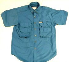 Remington Mens Fishing / Camping Vented Nylon Khaki Short Sleeve Shirt M Med picture