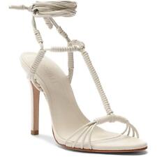 Schutz Womens Amunet  Ivory Heels Strappy Sandals Shoes 7 Medium (B,M) BHFO 2593 picture