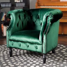 Aries Chesterfield Button-Tufted Scrolled Club Chair with Nailhead Trim picture